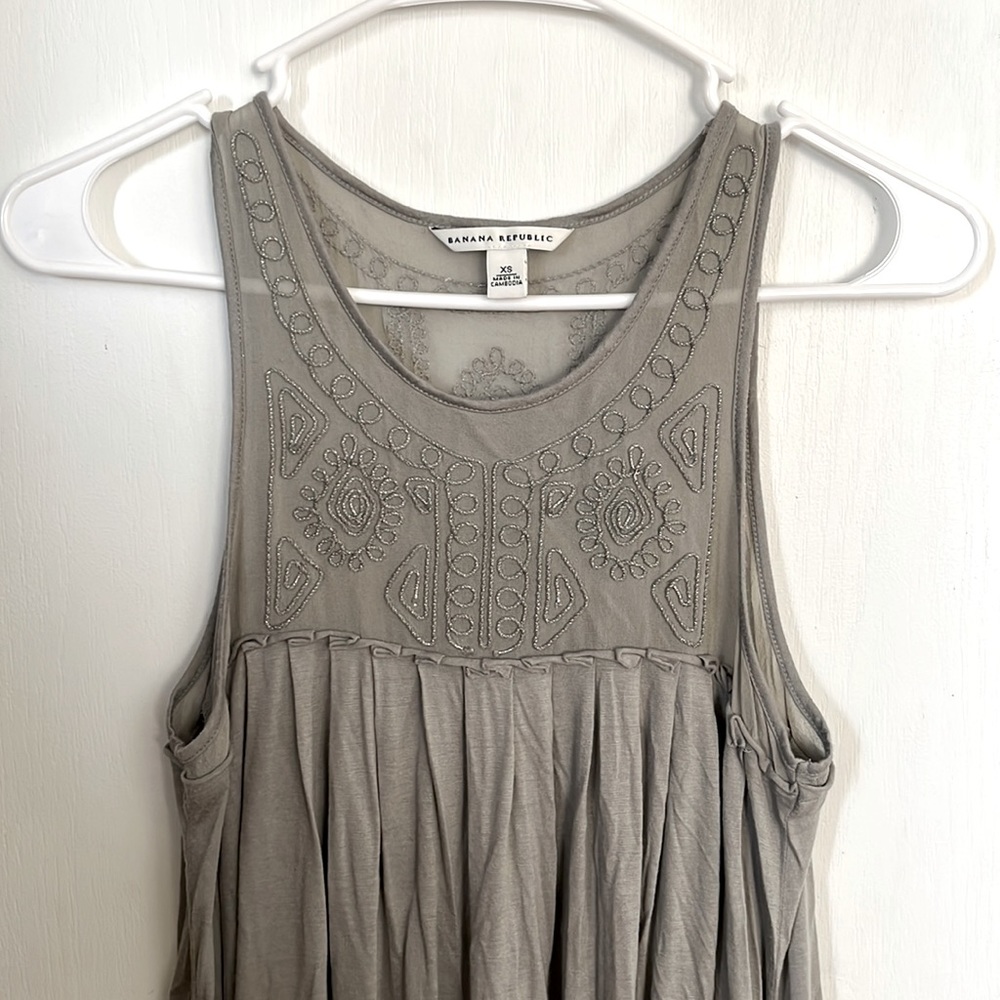 Banana Republic Silk Dress Grey EUC